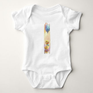 Up, Up, and Quack! Brushstroke Duck Baby Bodysuit