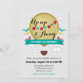 Up Up & Away Baby's First Birthday invitation (Front/Back)