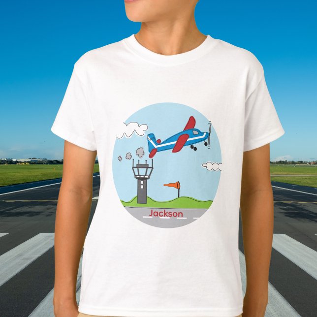 Up, Up & Away! Cute Airplane For Little Pilot Name T-Shirt (Creator Uploaded)
