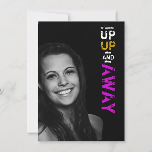 Up Up  Away Graduation Invitation