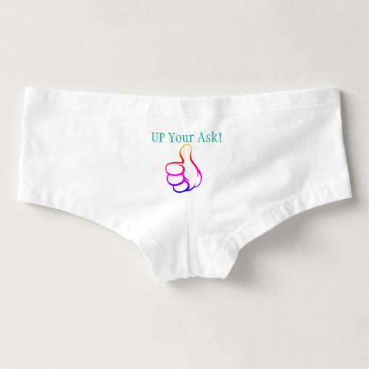 UP your Ask- Ladies Boy Short Underwear (Back)