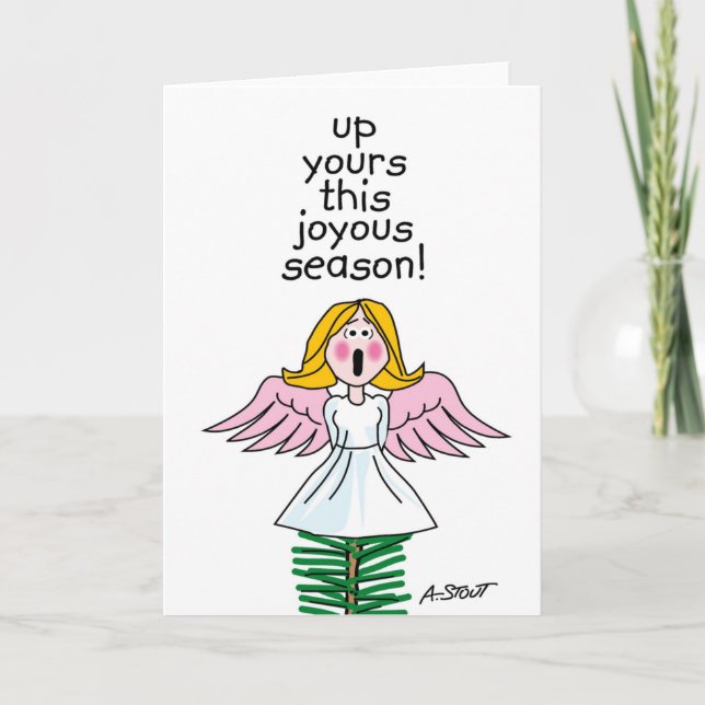 Up Yours This Joyous Season! - Holiday Card (Front)