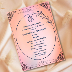 Upanayanam aka Hindu Holy Thread Janeu Ceremony Invitation