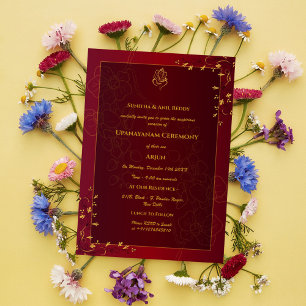 Upanayanam aka Hindu Holy Thread Janeu Ceremony Invitation