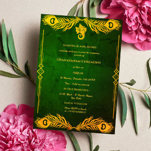 Upanayanam aka Hindu Holy Thread Janeu Ceremony Invitation