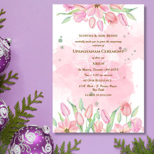 Upanayanam aka Hindu Holy Thread Janeu Ceremony Invitation