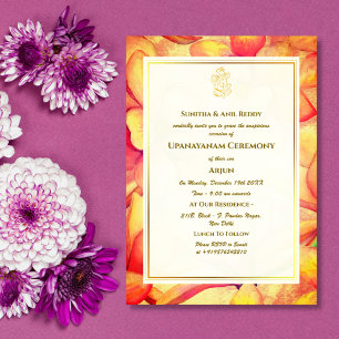 Upanayanam aka Hindu Holy Thread Janeu Ceremony Invitation