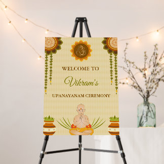 Upanayanam Ceremony Welcome Board, Thread Ceremony Foam Board