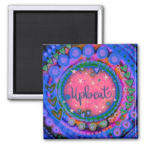 Upbeat Floral Pretty Colorful Inspirivity Magnet