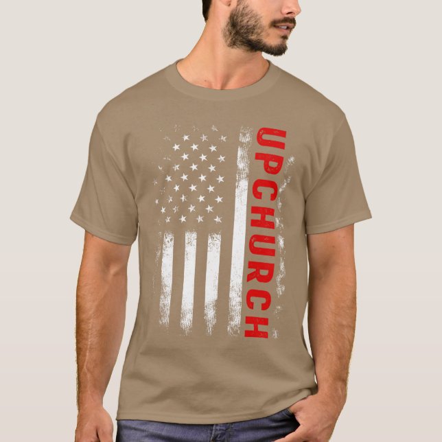 Upchurch Family American Flag girl friends retro T-Shirt (Front)