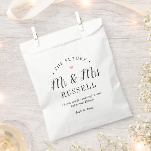 Upcoming Wedding Rehearsal Dinner Favor Bags