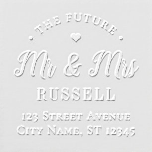 Upcoming Wedding Return Address Custom Embosser