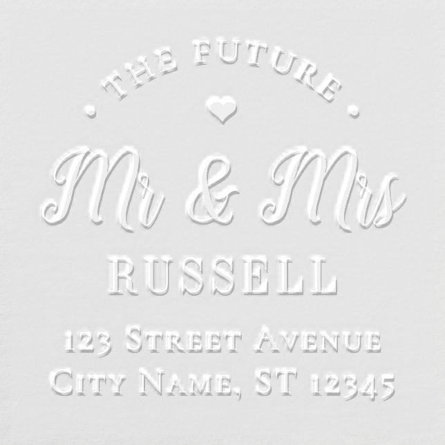 Upcoming Wedding Return Address Custom Embosser (Design)
