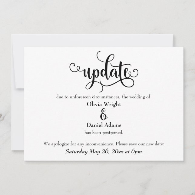 Update Script Postponed Wedding Announcement (Front)