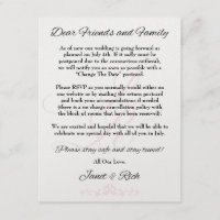 Update wedding announcement card covid19 save the