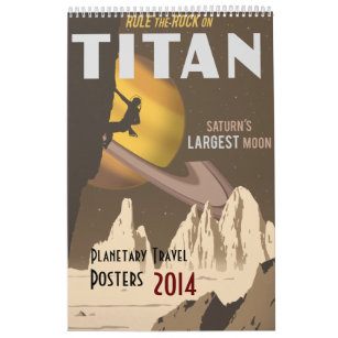 Updated 2014 Space travel posters Calendar