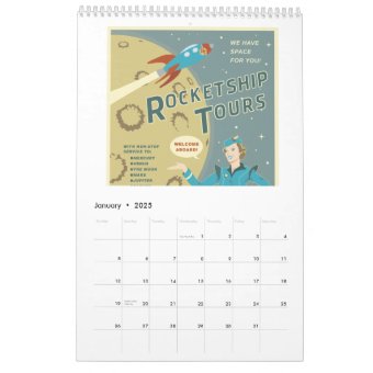Updated 2014 Space travel posters Calendar | Zazzle