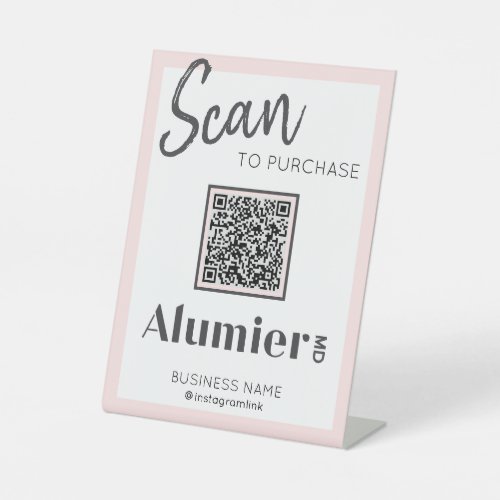 Updated AlumierMD QR Pedestal Sign