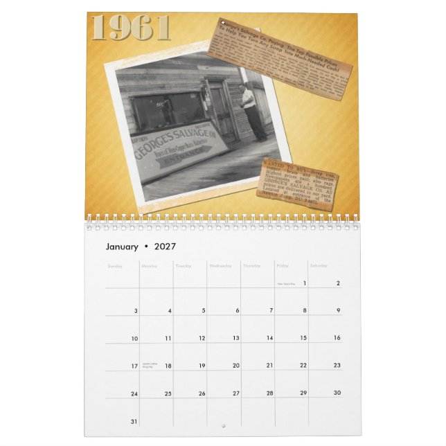 Updated Calendar! Calendar (Jan 2027)