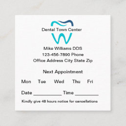 Updated Dentist Appointment Reminder Business Card