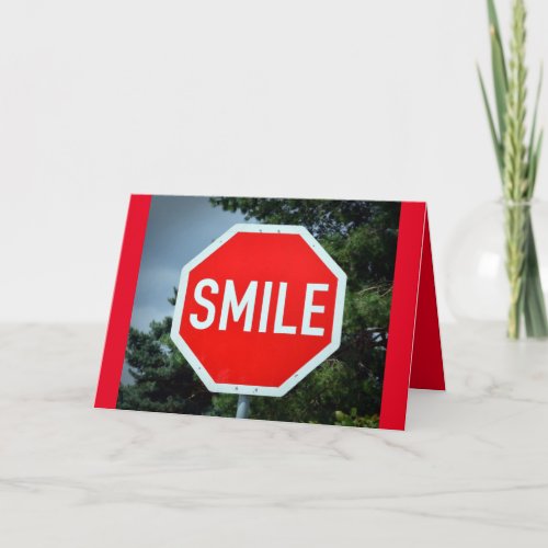 Updated Smile Just because thinking of you Card