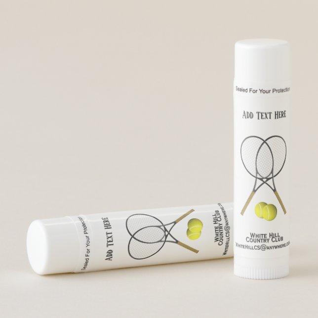 Updated Tennis Doubles 3 Custom Text Areas Lip Balm (Front)