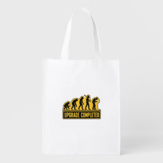 Upgrade Completed Funny Evolution Grocery Bag