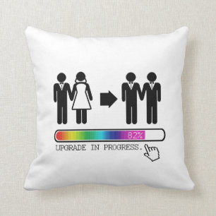 UPGRADE TO GAY THROW PILLOW