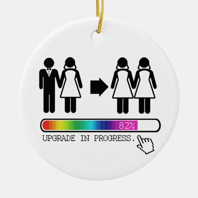 UPGRADE TO LESBIAN CERAMIC ORNAMENT (Front)