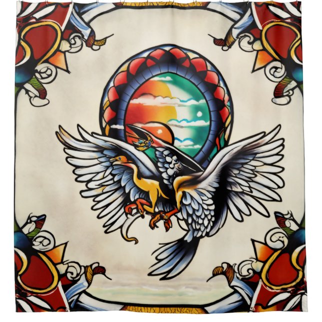 upgrade tub custom shower curtain (Front)