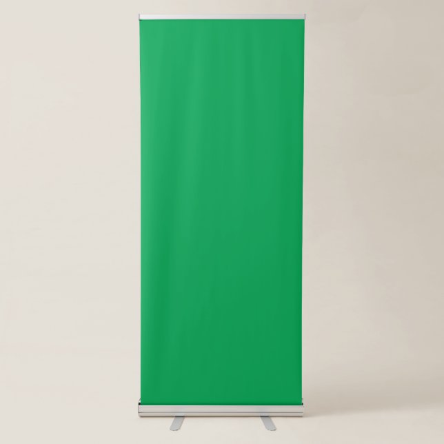 Upgrade Your Web Design with a Green Background Retractable Banner (Front)