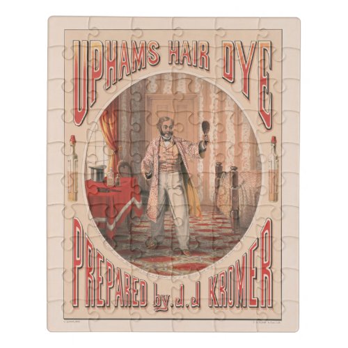 Uphams Hair Dye Circa 1864 Jigsaw Puzzle