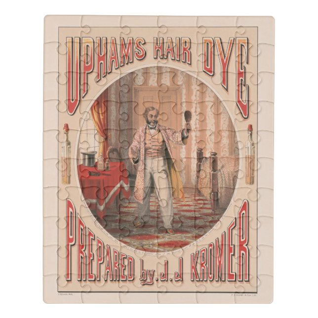 Uphams Hair Dye, Circa 1864 Jigsaw Puzzle (Puzzle Vertical)
