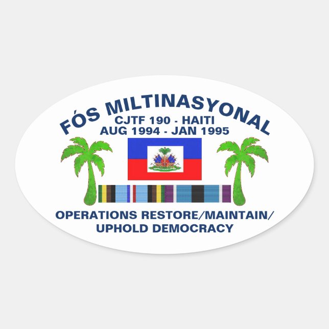 Uphold Democracy - White Oval Sticker (Front)