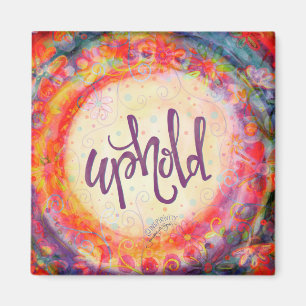 Uphold Floral Pretty Hearts Colorful Inspirivity Magnet