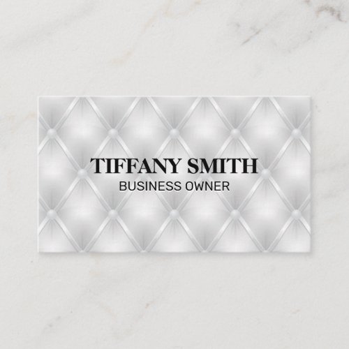 Upholstered White Padding Material Business Card