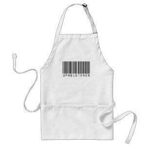 Upholsterer Bar Code Adult Apron