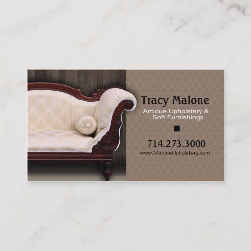 Customizable Upholstery Expert, Furniture Designer Business Card Templates