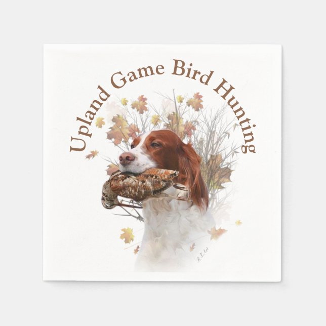 Upland Game Bird Hunting Napkins (Front)