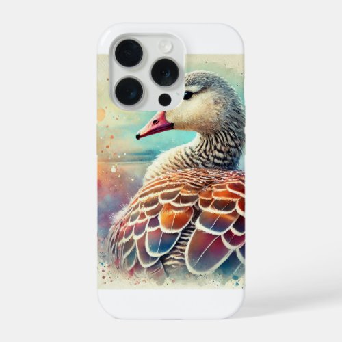 Upland Goose 130624AREF116 _ Watercolor iPhone 15 Pro Case