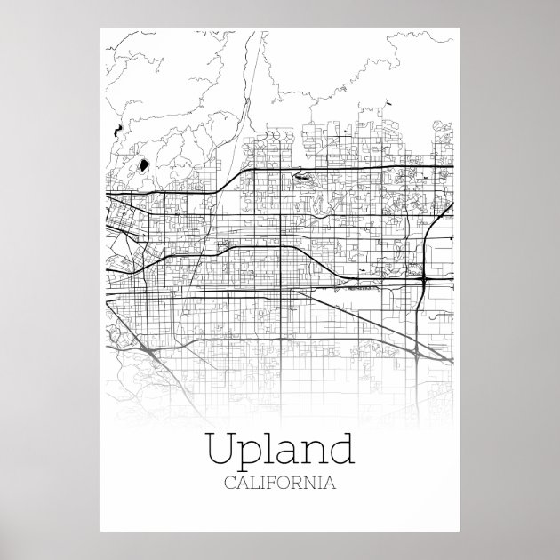 Upland Map California City Map Poster Zazzle Upland Map California City Map Poster Kmk 8byvr 630