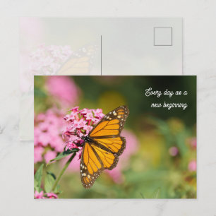 Uplifting and Inspiratational monarch Butterfly Postcard