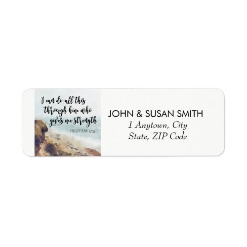 uplifting bible quote return address labels