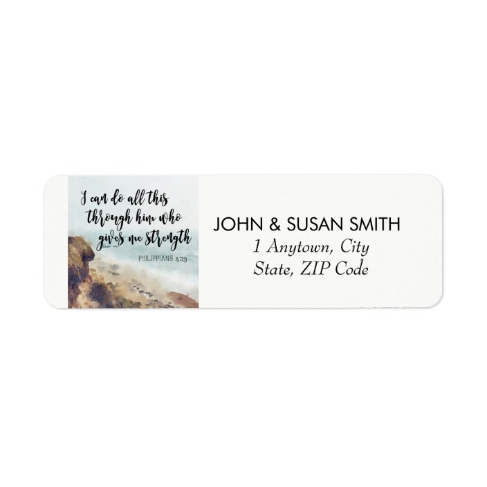 uplifting bible quote return address labels