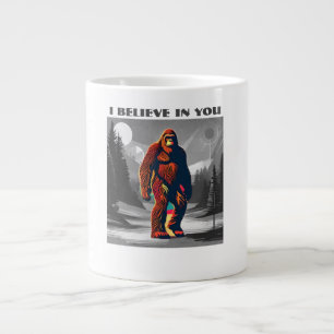 Uplifting Bigfoot Character Believes In You Giant Coffee Mug