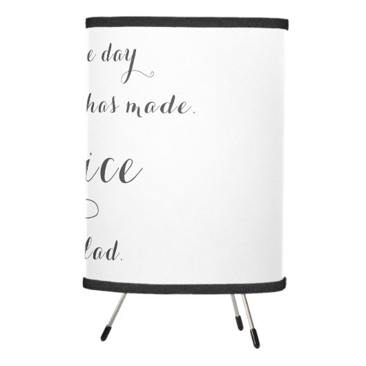 Uplifting Christian Quote Tripod Lamp (Right)