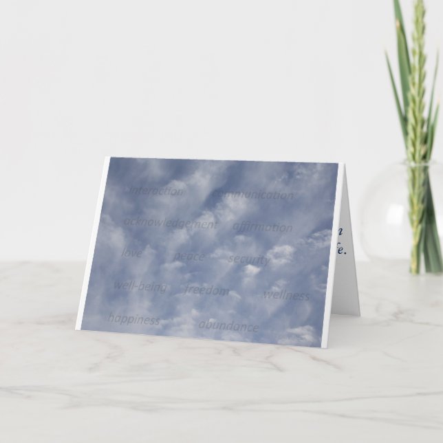 Uplifting Clouds Greeting Cards (Front)