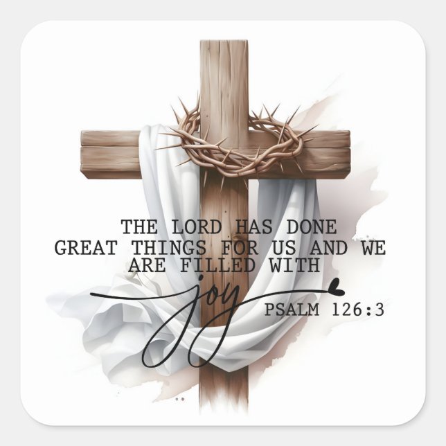 Uplifting Faith-Inspired  Square Sticker (Front)