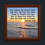 UPLIFTING JEREMIAH 29:11 SUNRISE GIFT BOX<br><div class="desc">Share God’s blessings and miracles with this uplifting Jeremiah 29:11 seagulls and sunrise over the ocean photo on Tees, Apparel, Home Décor, and Gifts from www.zazzle.com/myheavenlyblessings. “For I know the plans I have for you" Declares the Lord." Plans to prosper you and not harm you. Plans to give you a...</div>