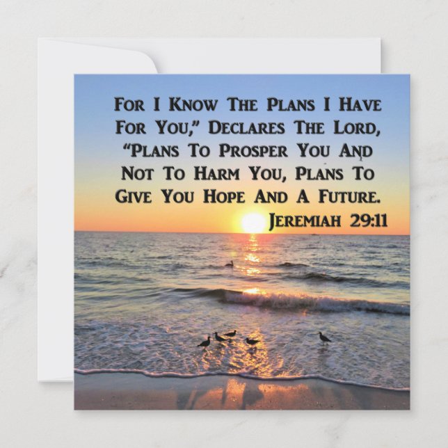 UPLIFTING JEREMIAH 29:11 SUNRISE INVITATION (Front)